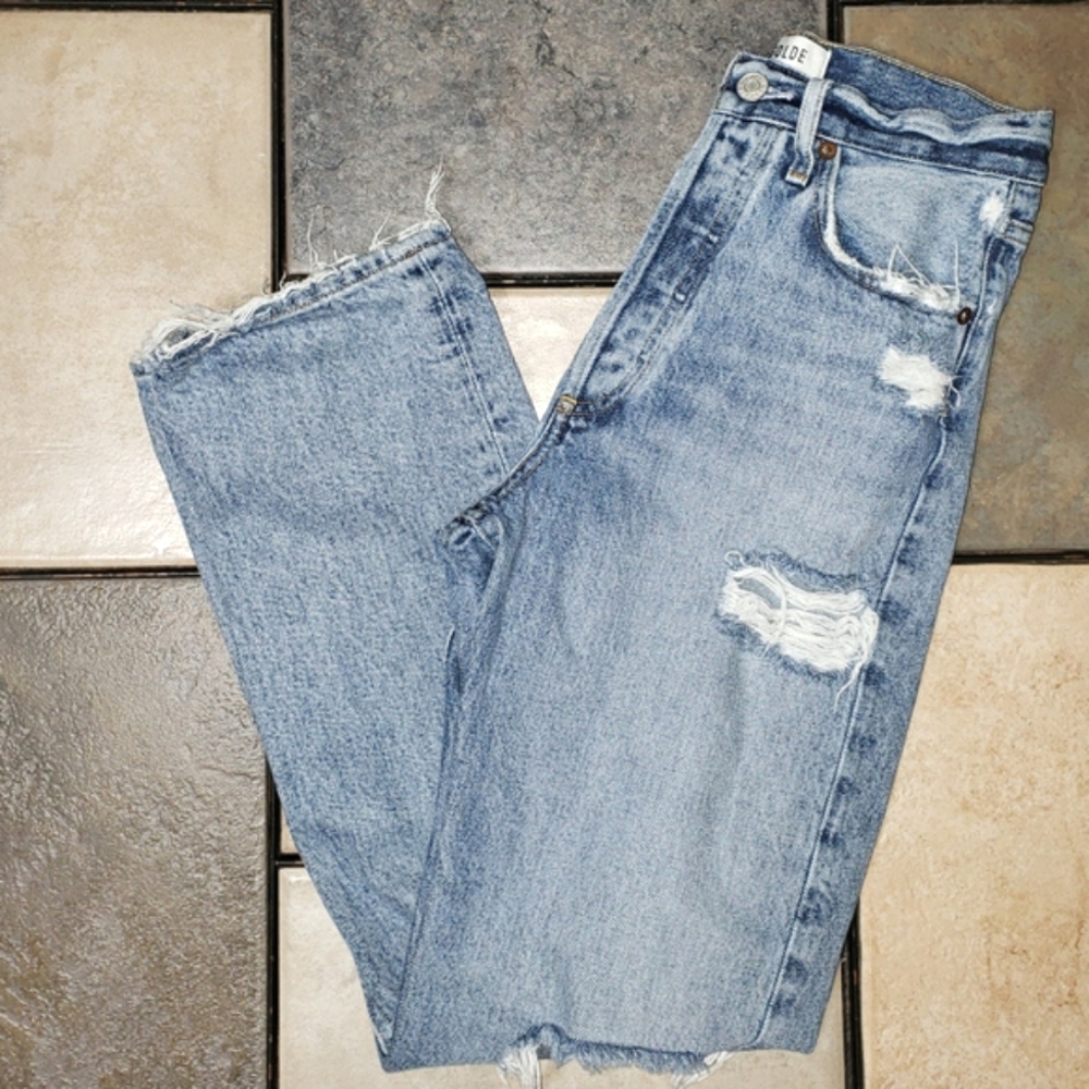 Agolde 90s Mid Rise Loose Fit Jeans In Isolate - Picture 5 of 15